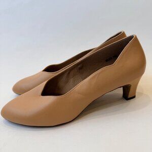 Freed of London Leather Ballroom Dance Heels Women’s Size 7.5 UK Nude